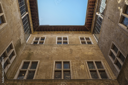 PIENZA - TUSCANY/ITALY, OCTOBER 30, 2016: Palazzo Piccolomini, one of the first examples of Renaissance architecture in Pienza, Val D'Orcia - Tuscany Italy