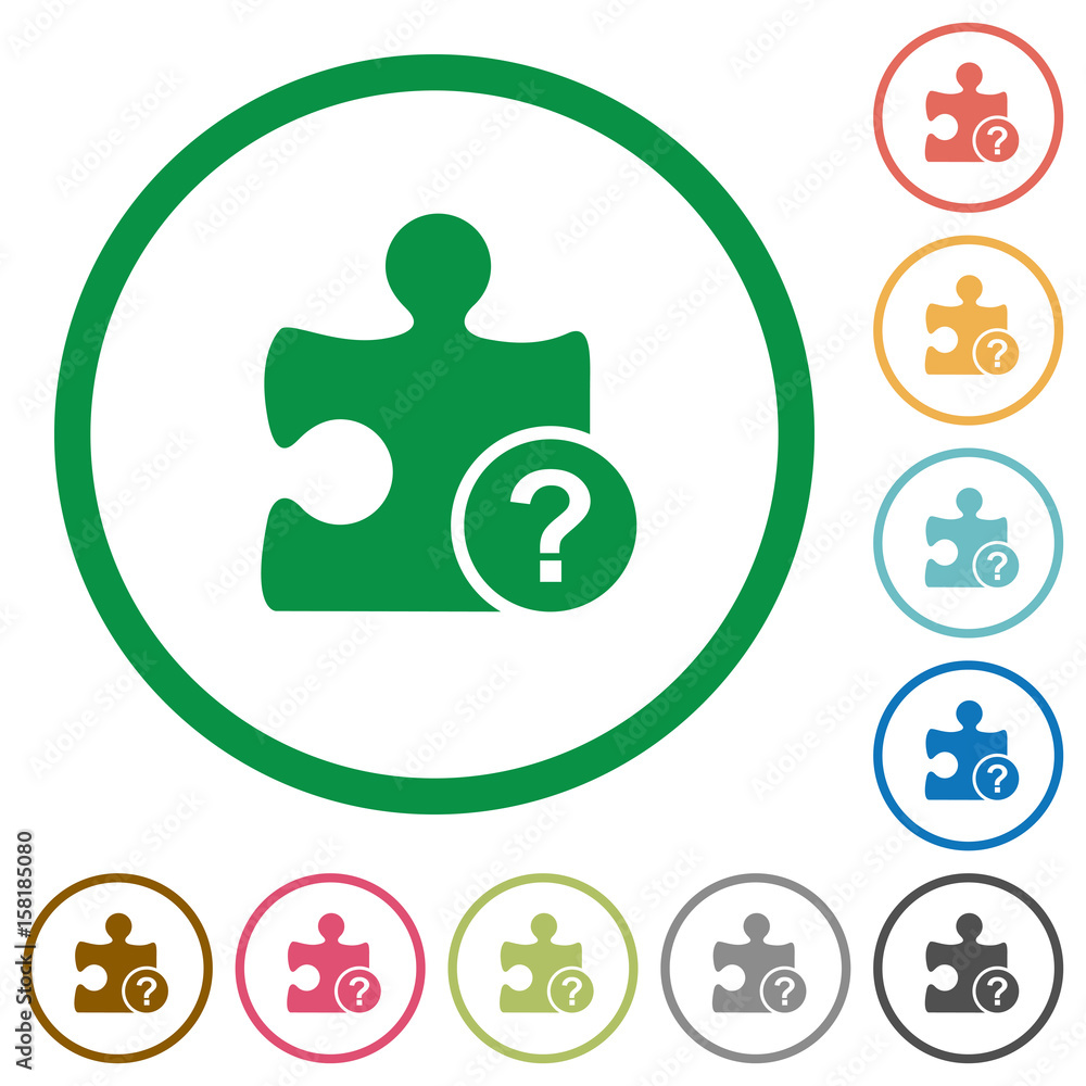 Unknown plugin flat icons with outlines Unknown plugin flat icons with outlines