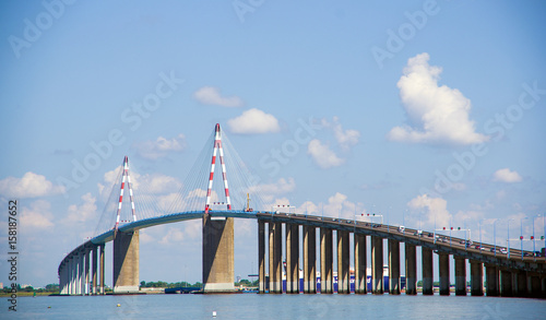 Le célèbre pont suspendu de Saint Nazaire, en Loire Atlantique, France