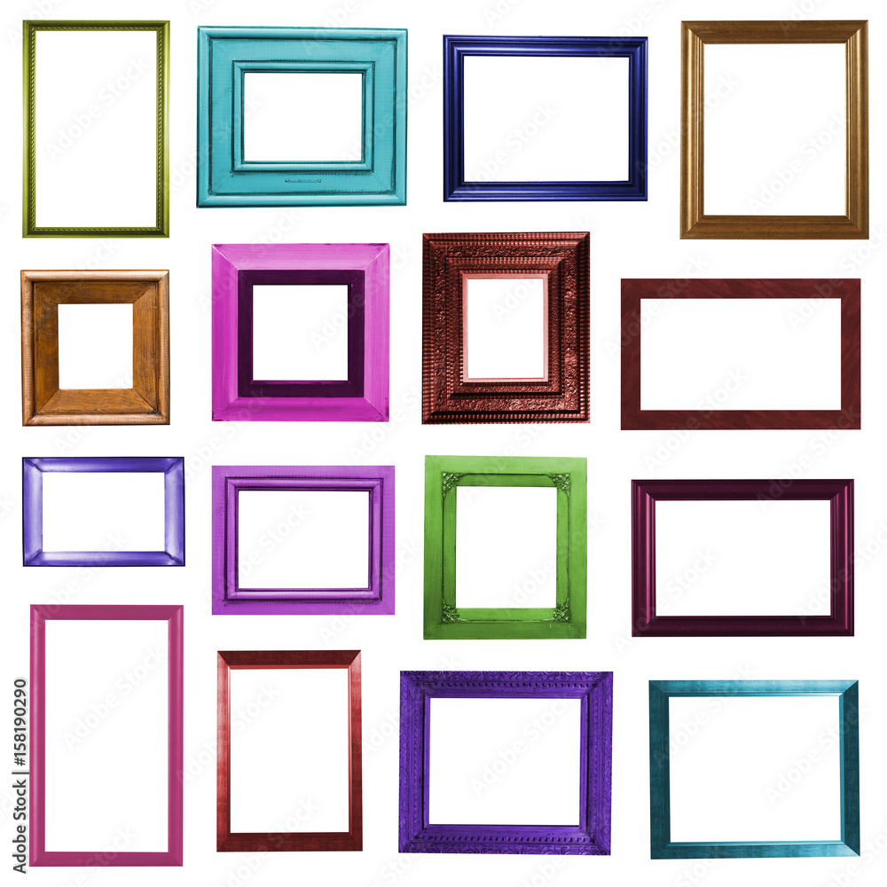 Picture frames on white background Picture frames on white background