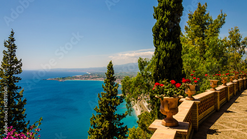 The Sicilian coast from Taormina - Italy