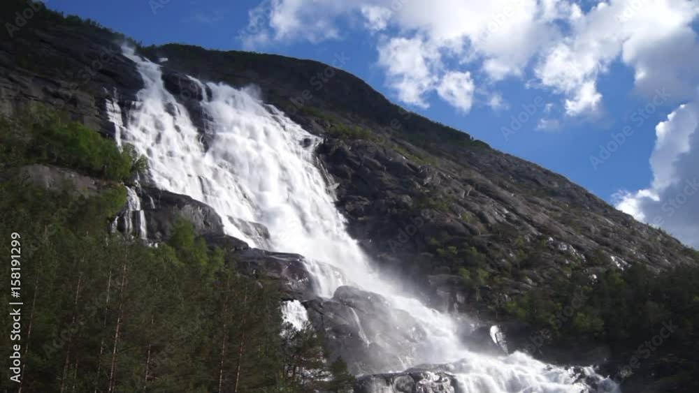 langfossen waterfall. Norway langfossen waterfall. Norway