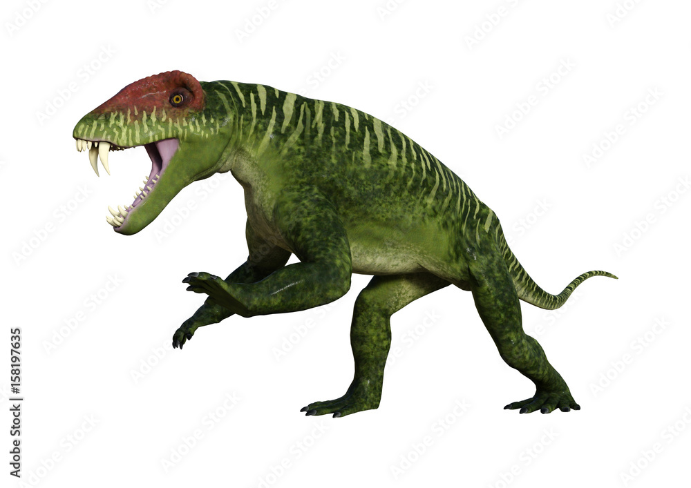 Fototapeta premium 3D Rendering Dinosaur Doliosauriscus on White
