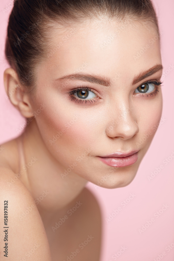 Fashion Beauty Face. Portrait Of Woman With Natural Makeup Fashion Beauty Face. Portrait Of Woman With Natural Makeup