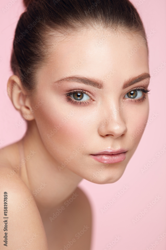 Fashion Beauty Face. Portrait Of Woman With Natural Makeup Fashion Beauty Face. Portrait Of Woman With Natural Makeup