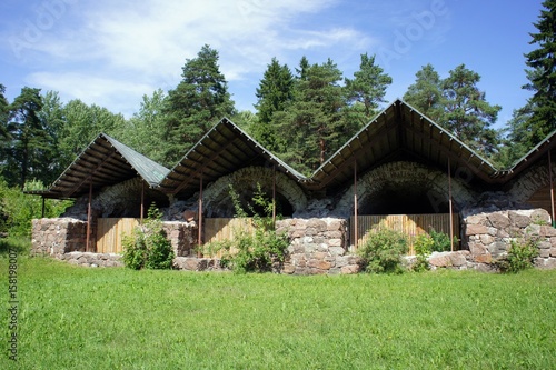 Strange buildings in a small Finnish town