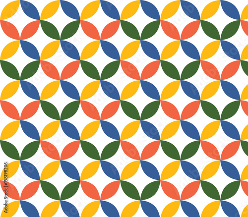 Wallpaper Mural flower pattern vector, repeating linear petal of flower, Geometric vector pattern repeat  Torontodigital.ca