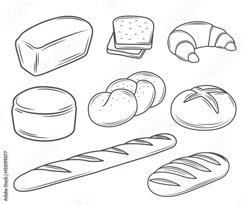 Set of bread illustrations