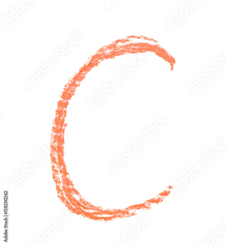 Single hand drawn letter isolated