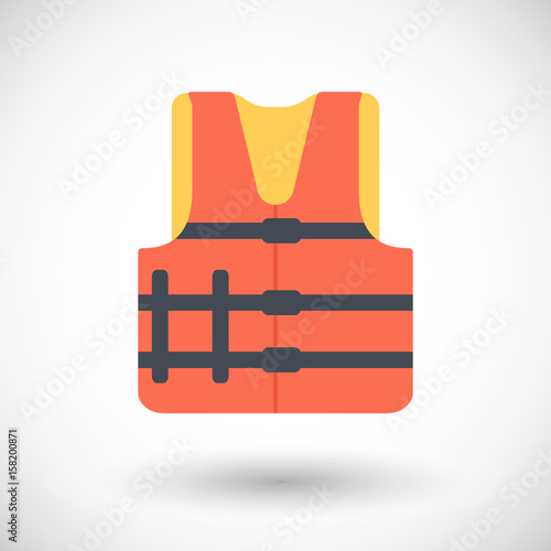 Obraz na płótnie Life jacket vector flat icon w salonie