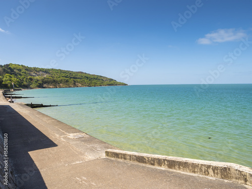 Isle of Wight coast Alum Bay next to the Needles © manaemedia