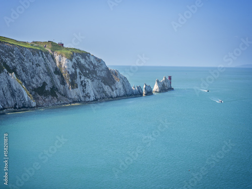Fototapeta The Needles rock formation on the Isle Of Wight England UK