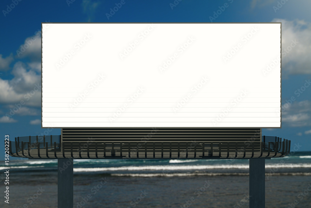 Empty poster on sky background Empty poster on sky background