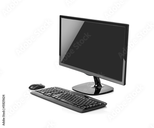 Desktop computer isolated.