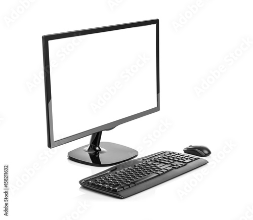 Desktop computer isolated.