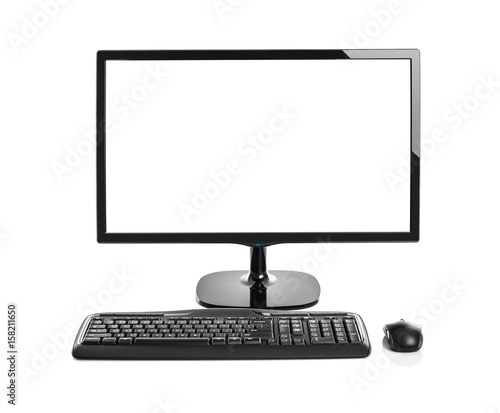 Desktop computer isolated.