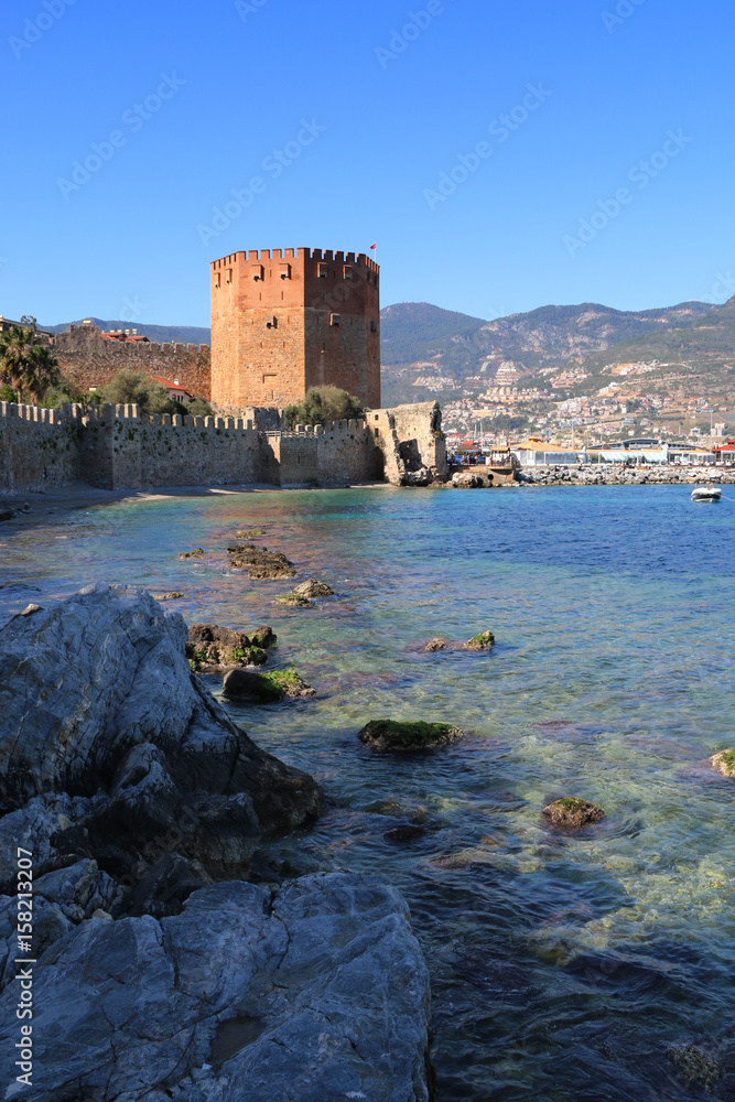 alanya historical red tower