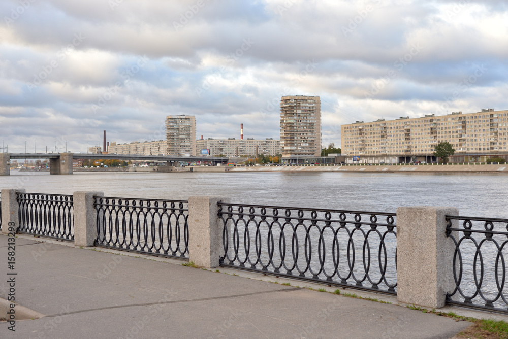 View of Neva river in St.Petersburg.