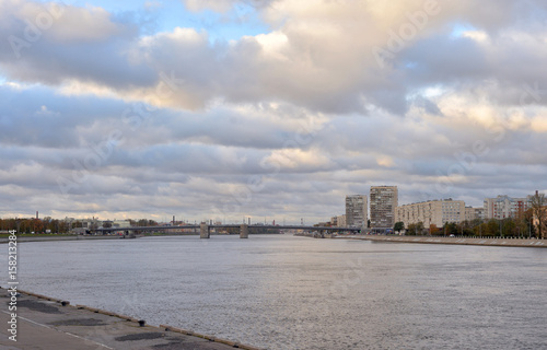 View of Neva river in St.Petersburg.