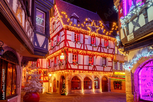 French city Colmar on Christmas Eve.