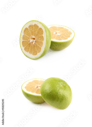 Sliced sweet grapefruit isolated
