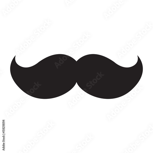 Canvastavla Isolated icon of a mustache, Vector illustration