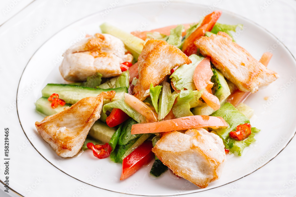Roast chicken fillet and vegetables Roast chicken fillet and vegetables