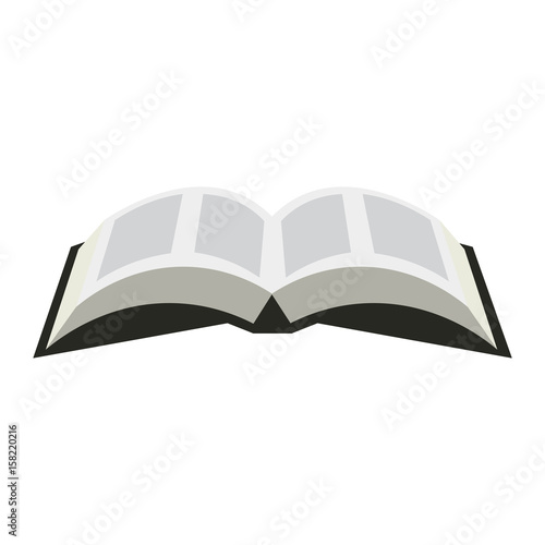Opened book icon in a flat style isolated on a white background. Opened Bible symbol illustration.