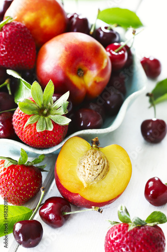 Summer berries and fruits