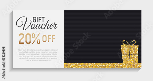 Gift Voucher Template Background. Vector Iillustration