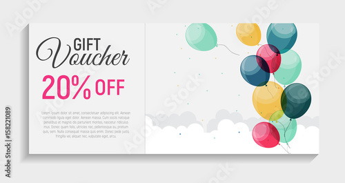 Gift Voucher Template Background. Vector Iillustration