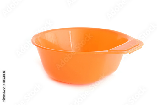 orange color plastic bowl