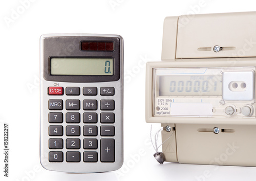 Electric meter and calculator.