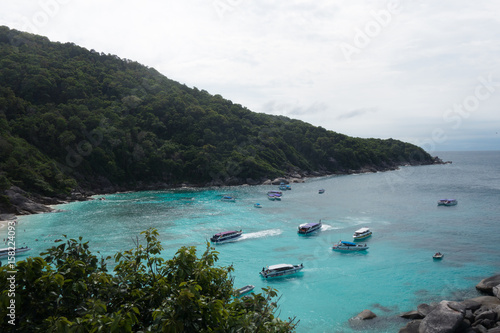 Blue water on the Similan Islands