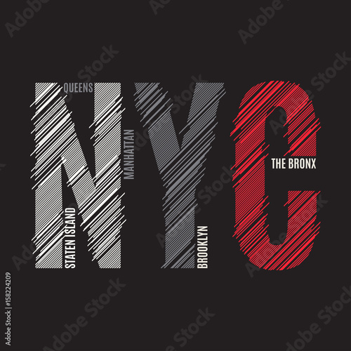 New York tee print. T-shirt design graphics stamp label typography