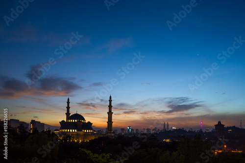 Photography The Federal Territory Mosque is one of the major mosque in Kuala Lumpur, The mosque's design is a blend of Ottoman and Malay architectural styles