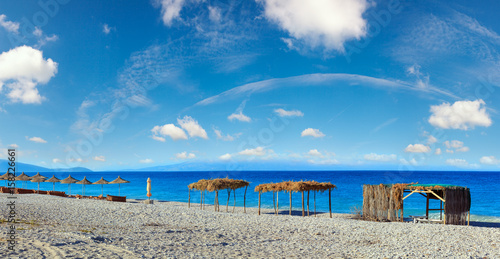 Summer morning Pulebardha beach (Albania). photo