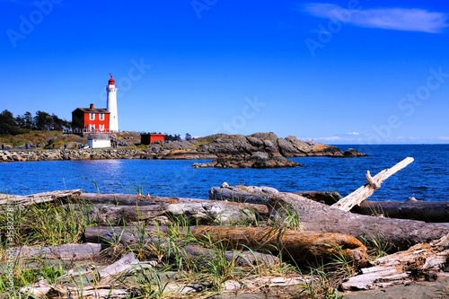 Fisgard Lighthouse National Historic Site along the Pacific coast near Victoria, BC, Canada photo