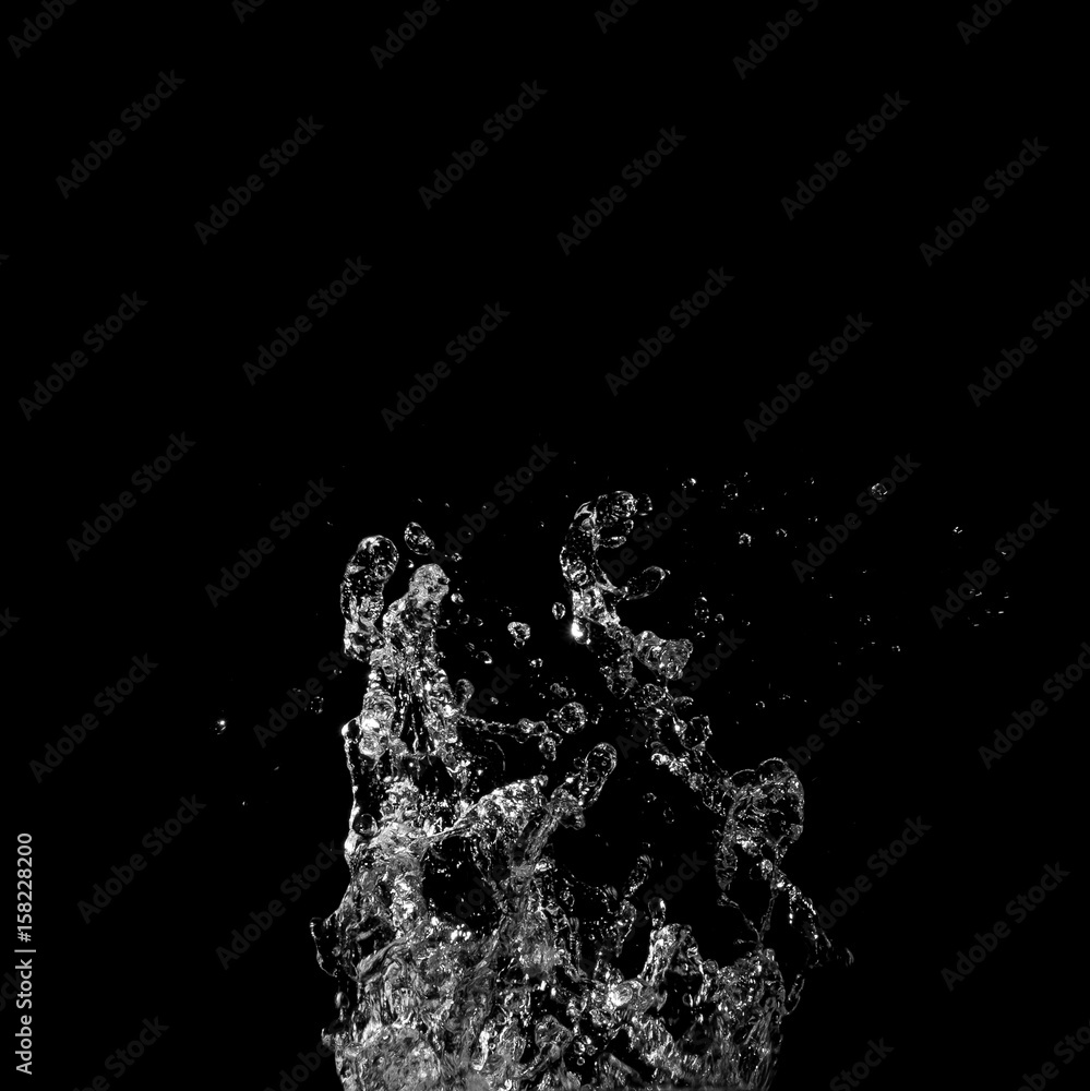 Obraz premium Water Splash On Black Background
