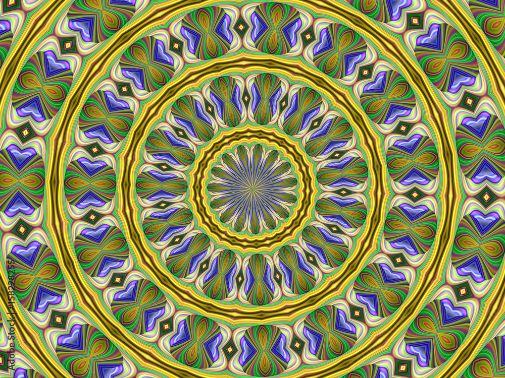 Spinning Purple Hearts - Kaleidoscope Image