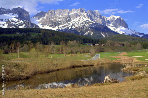 Picturesque view of the Wilder Kaiser mountains range, Austria