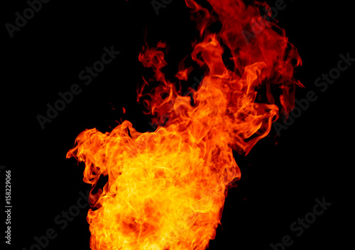 Fire flames background © hideto111