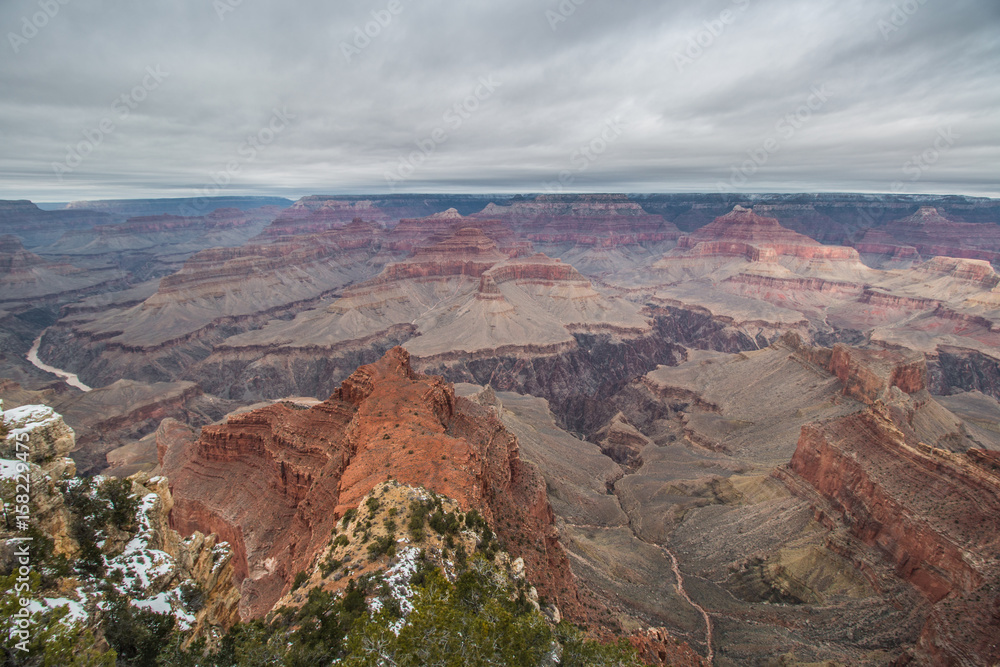 view over the grand canyon from the south rim part view over the grand canyon from the south rim part