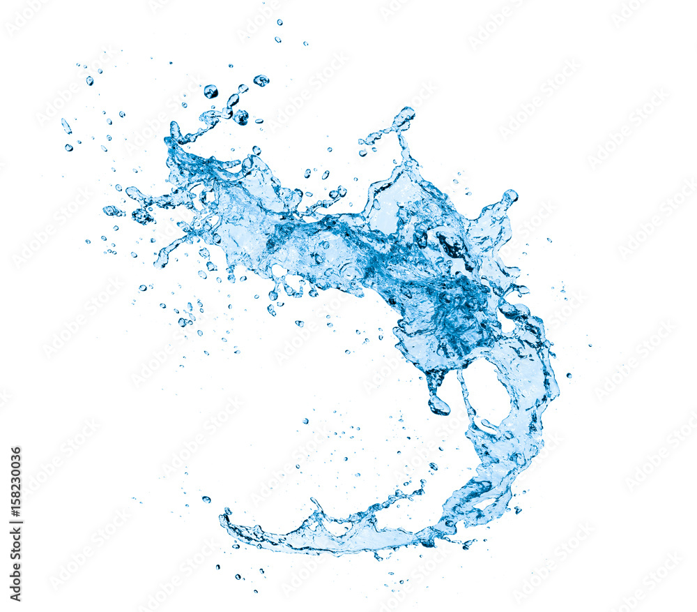 water splash isolated on white background water splash isolated on white background