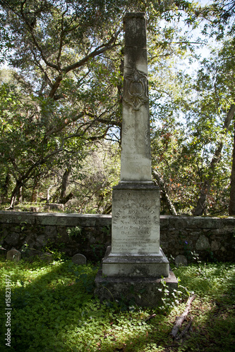 Tombstone in old cemetery