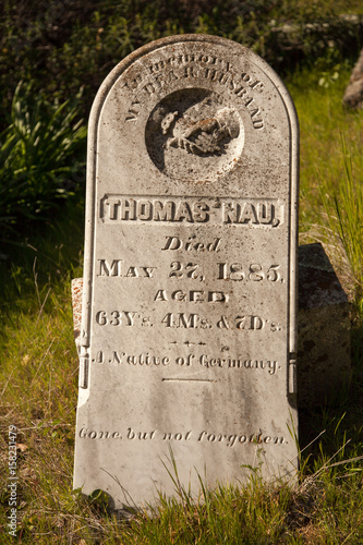 Tombstone in old cemetery
