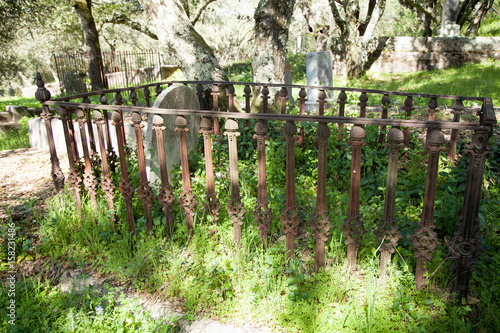 Tombstone in old cemetery