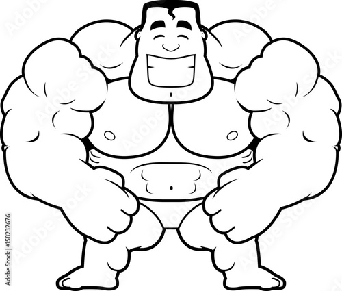 Cartoon Bodybuilder Flexing