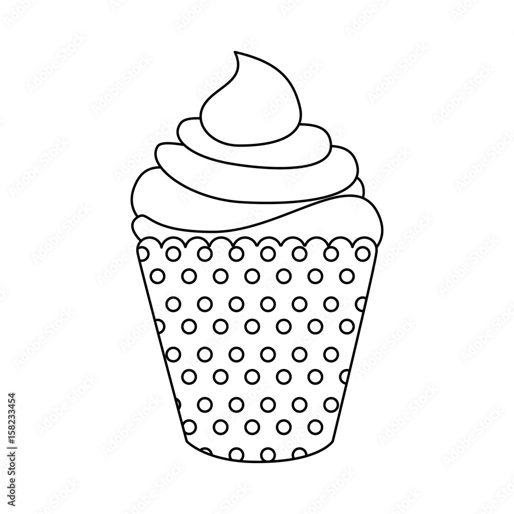 cupcake icon over white background. vector illustration cupcake icon over white background. vector illustration