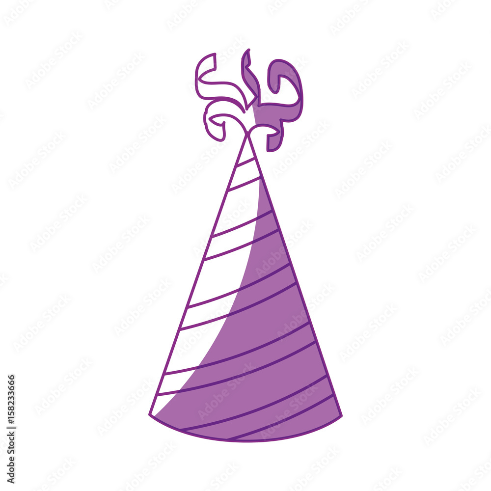 birthday hat icon over white background. vector illustration